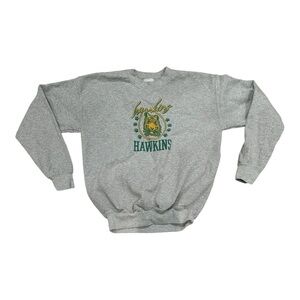 Stranger Things “Hawkins High School”Gray Crewneck Sweater